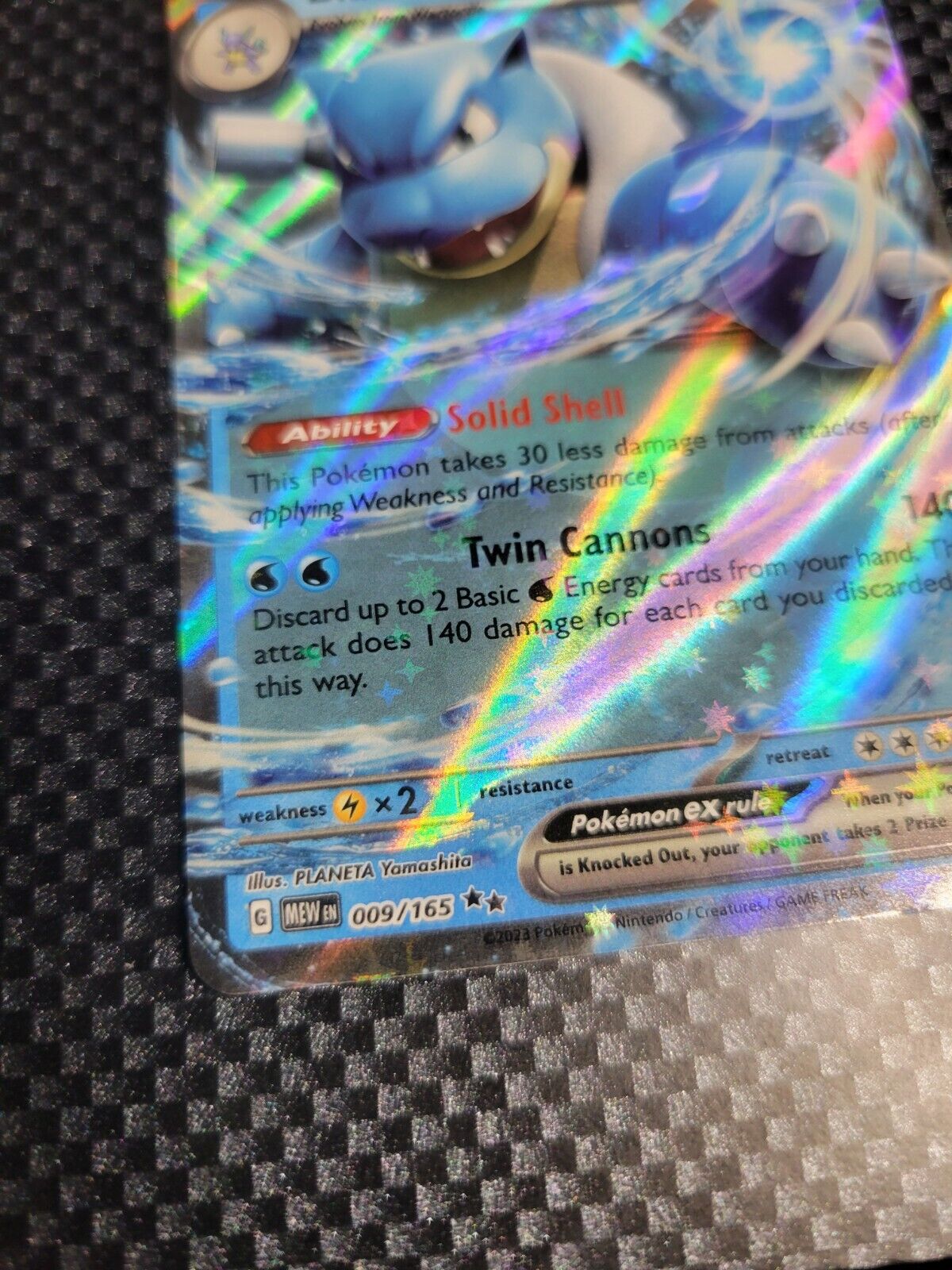 Pokémon TCG Blastoise ex Scarlet & Violet - 151 009/165 Holo Double Rare NM 2023
