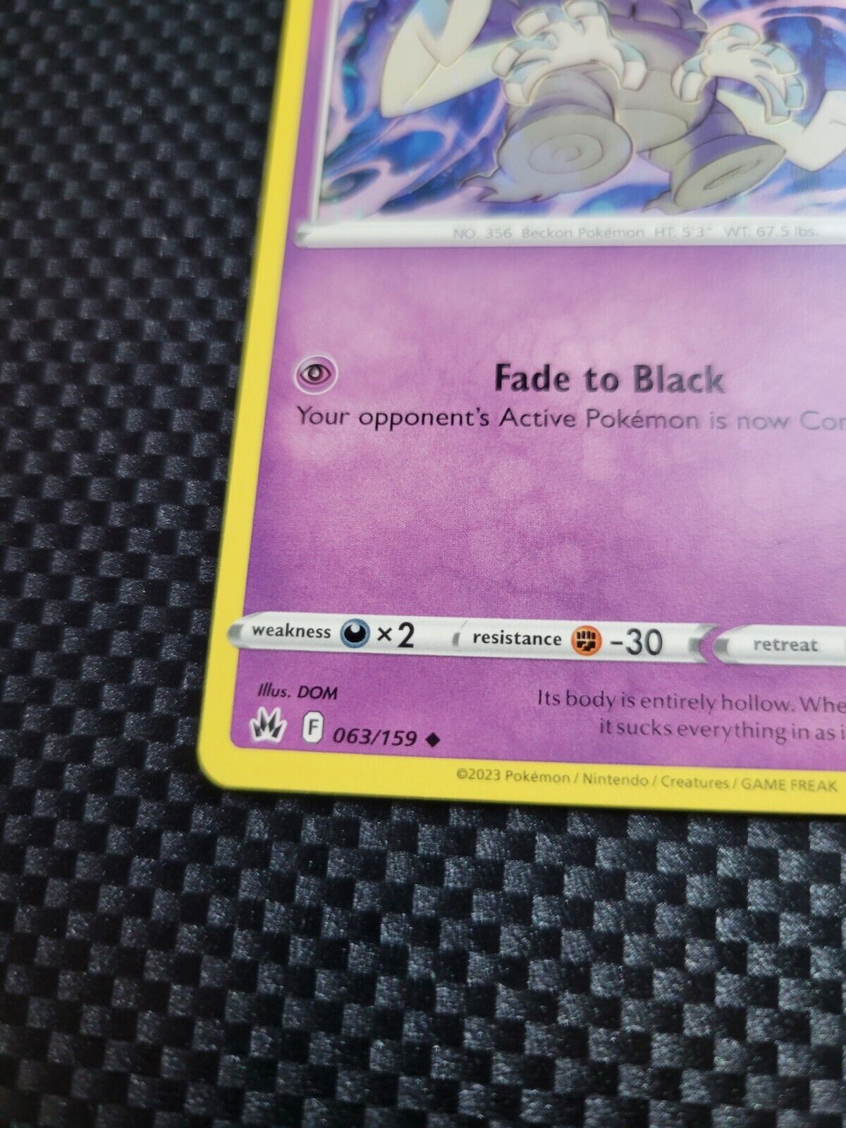 Pokémon TCG Crown Zenith Dusclops 63/159 Regular Uncommon Card NM 2023