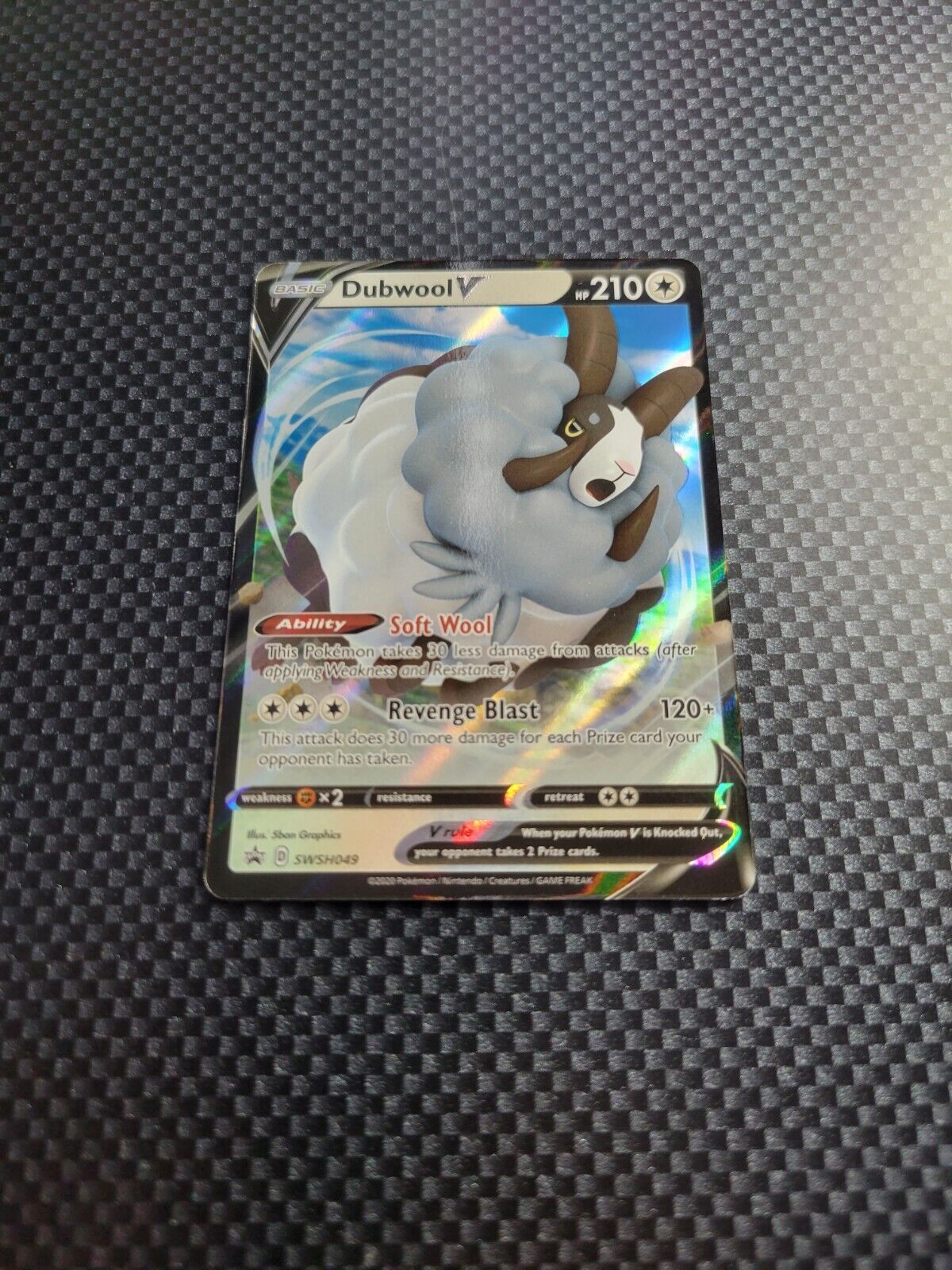 Dubwool V SWSH049 Full Art Ultra Rare Promo Pokemon Card NM