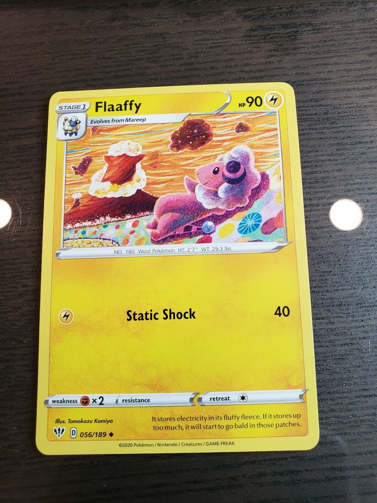 Flaaffy 56/189 S&S: Darkness Ablaze Uncommon Card Mint/NM Pokemon TCG 2020
