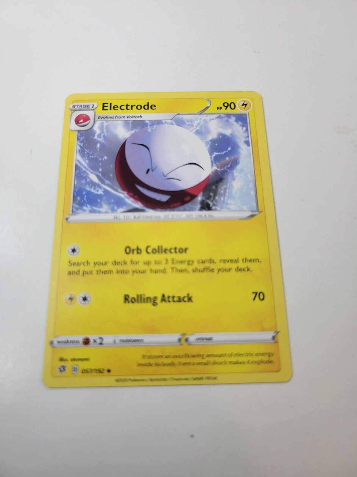 Pokémon TCG Electrode Rebel Clash 057/192 Regular Uncommon Card NM 2020