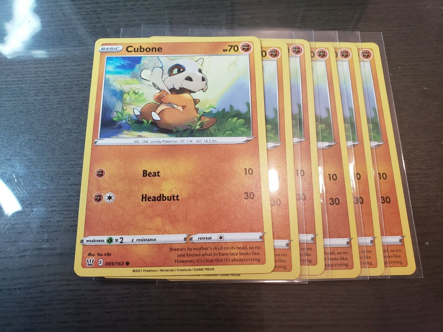 Pokémon TCG Battle Styles Cubone 69/163 Regular Common Card NM 2021