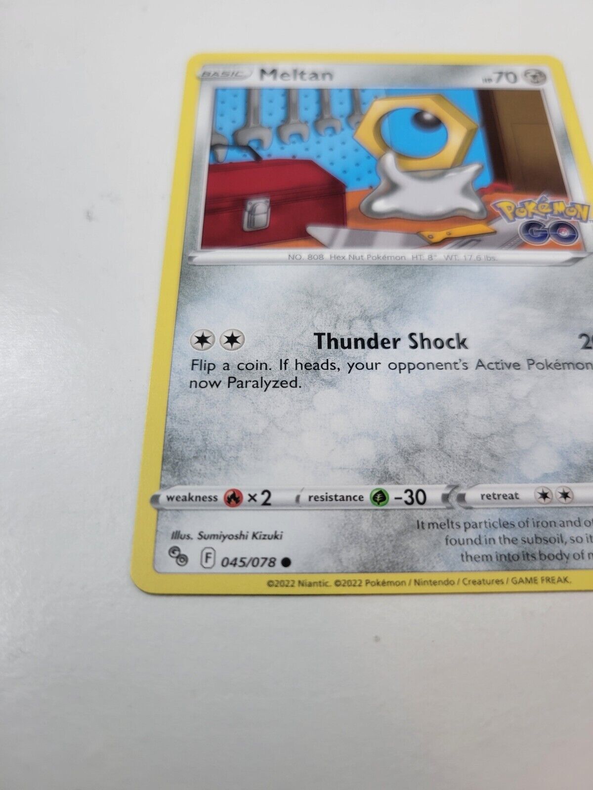 Pokémon TCG Meltan Pokemon Go 045/078 Regular Common Card NM 2022