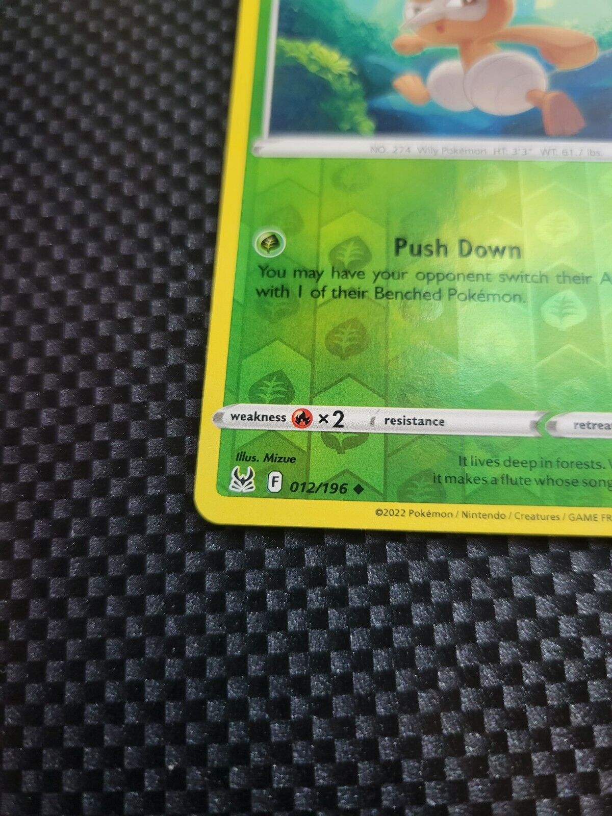 Pokémon TCG Nuzleaf Lost Origin 012/196 Reverse Holo Uncommon Card NM 2022