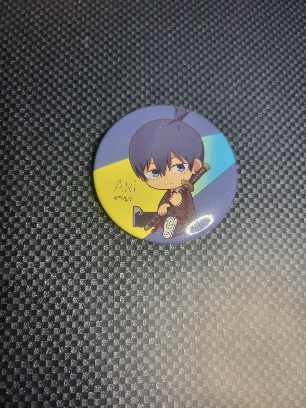 Chainsaw Man Aki Hayakawa Can Badge Pin Lottery 2023 Brand New Gun Devil