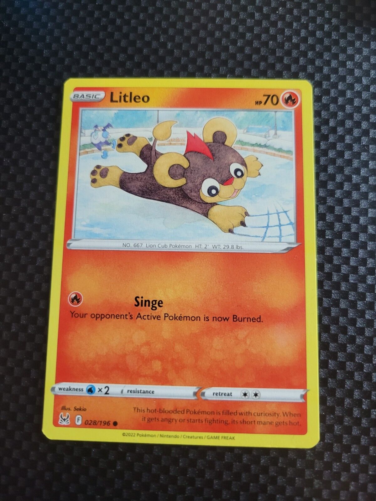Pokémon TCG Litleo Lost Origin 028/196 Regular Common Card NM 2022