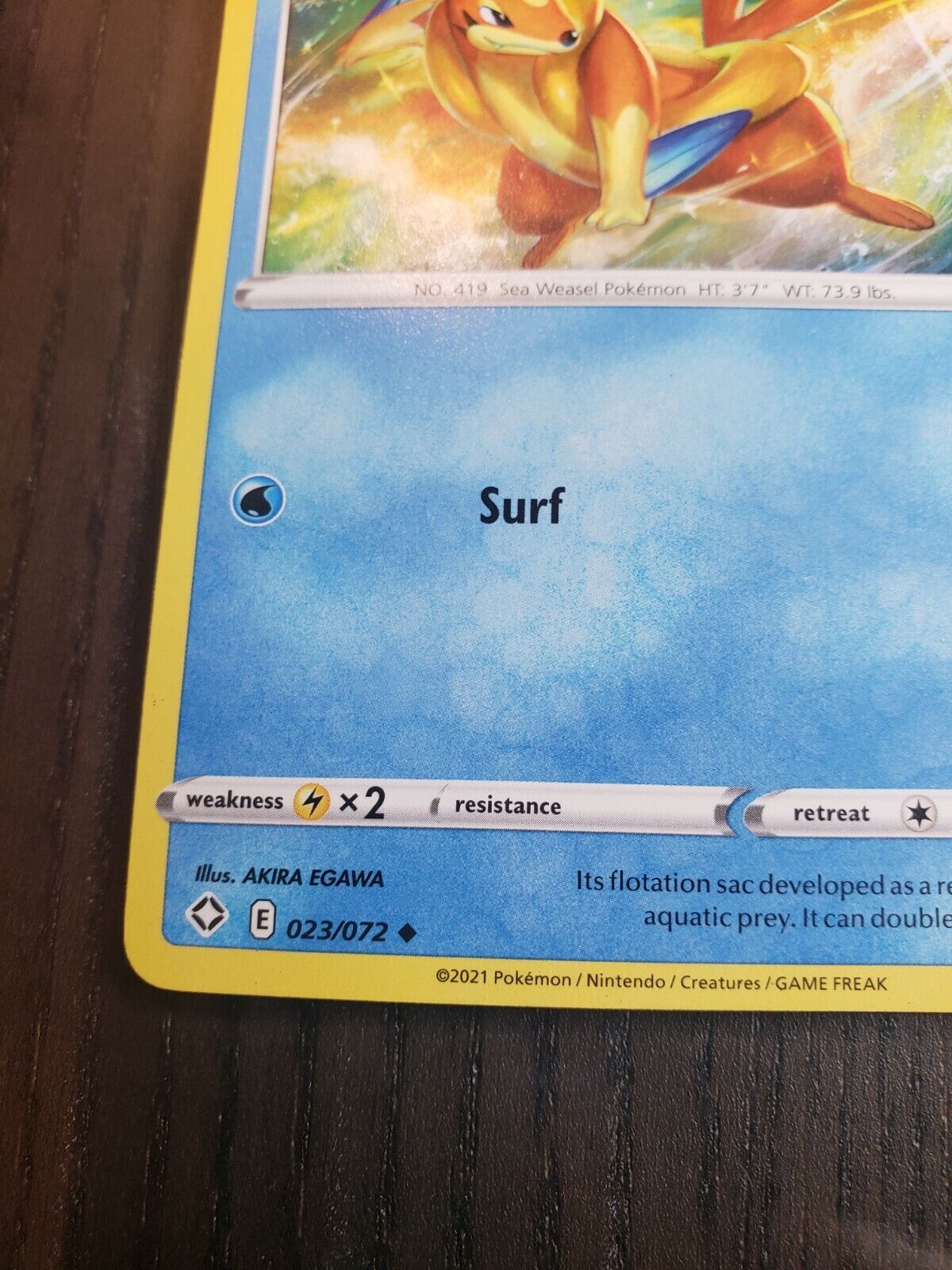 Pokémon TCG Floatzel 23/72 TCG Card Shining Fates Regular Uncommon NM 2021