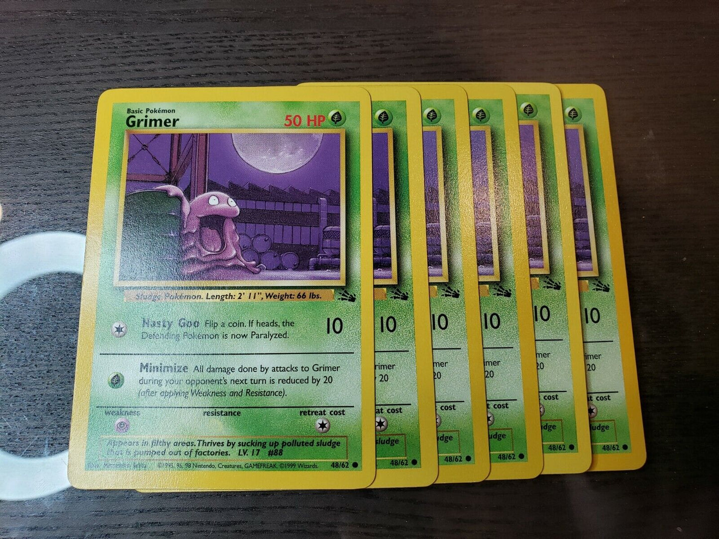 Pokemon TCG Fossil Set Grimer Common Card 48/62 1999 wotc