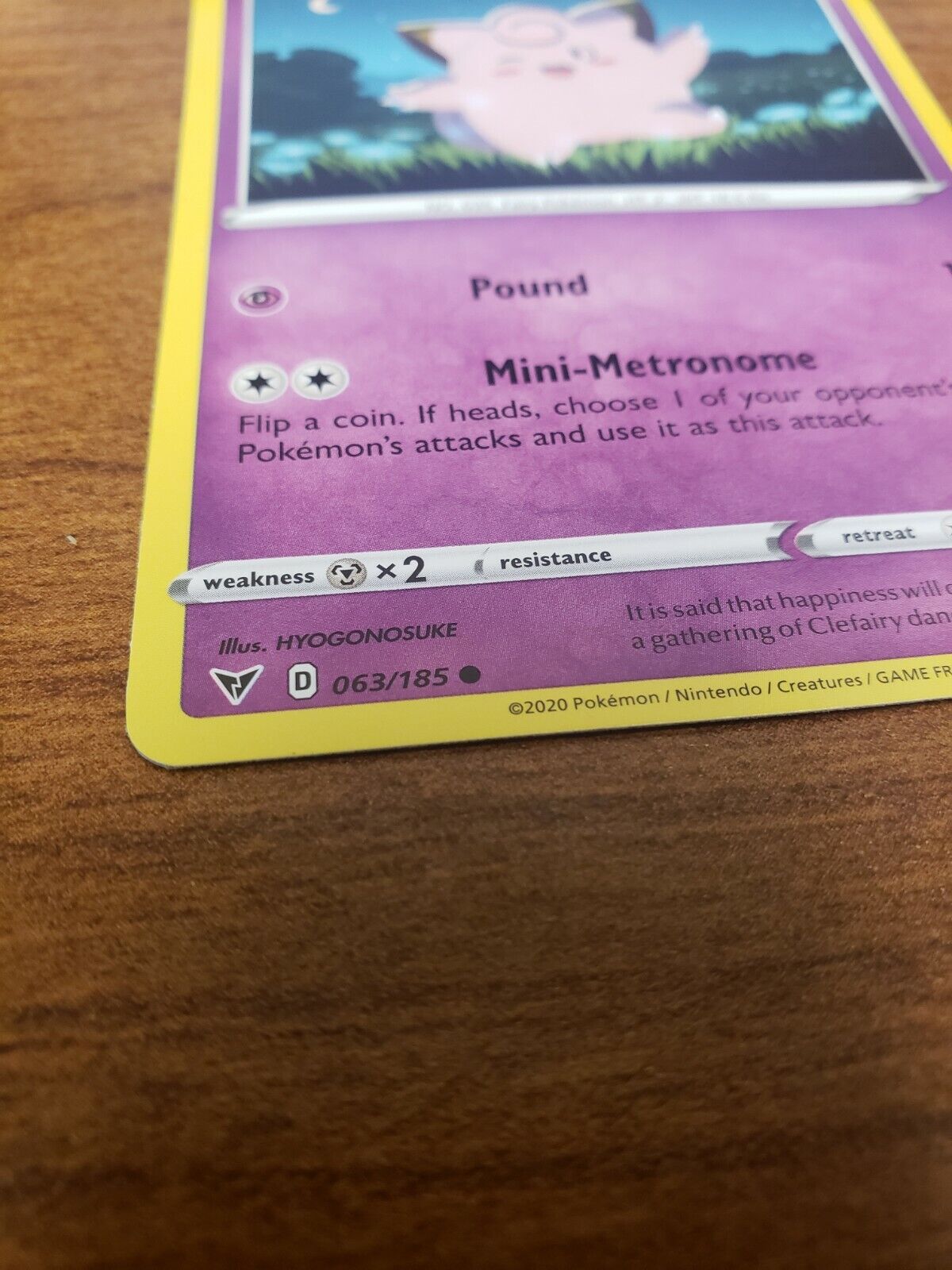 Pokémon TCG Vivid Voltage Clefairy 63/185 Regular Common Card NM 2020