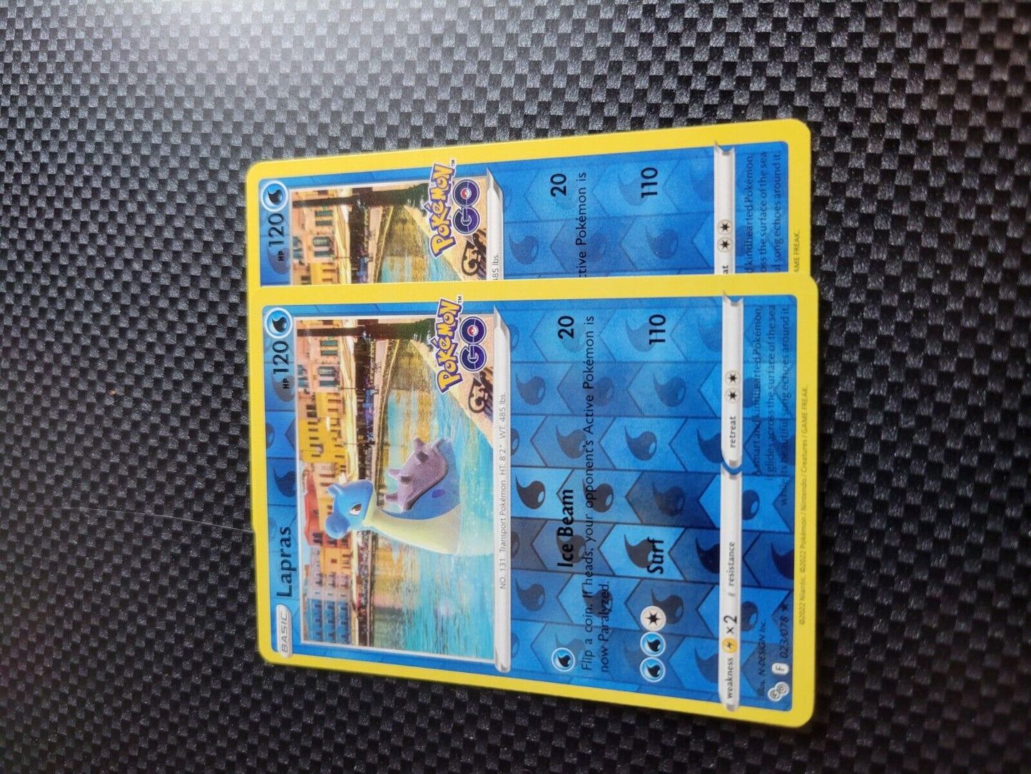 Pokémon TCG Lapras Pokemon Go 023/078 Reverse Holo Rare Card NM 2022