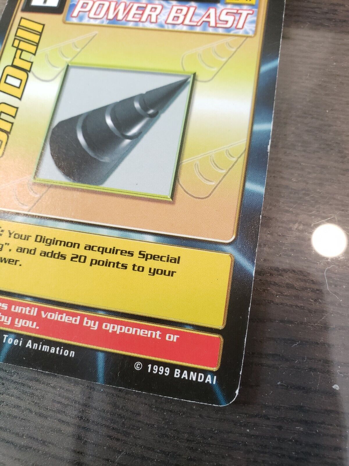 Digimon Iron Drill Power Blast Power Option BO-47 1999 Bandai Card