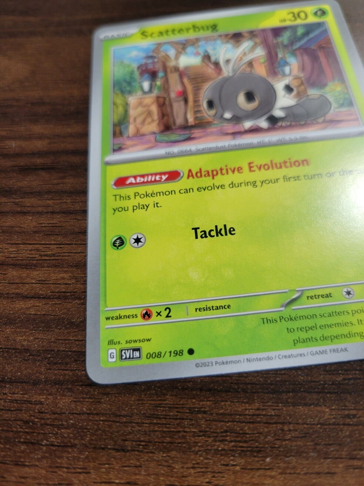 Pokémon TCG Scarlet & Violet Scatterbug 008/198 Regular Common Card NM 2023