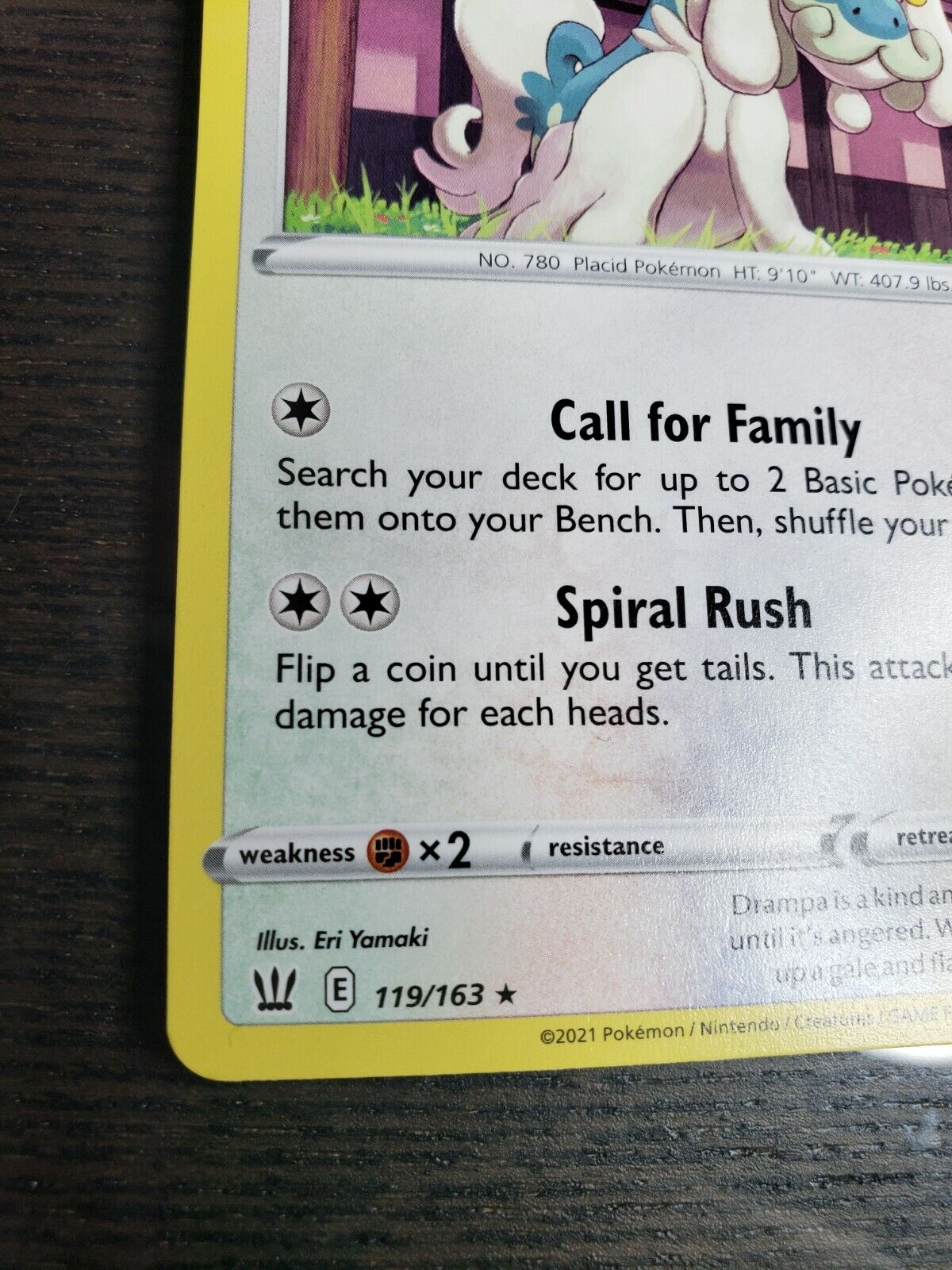 Drampa 119/163 Sword & Shield: Battle Styles ((Rare)) Mint Pokemon
