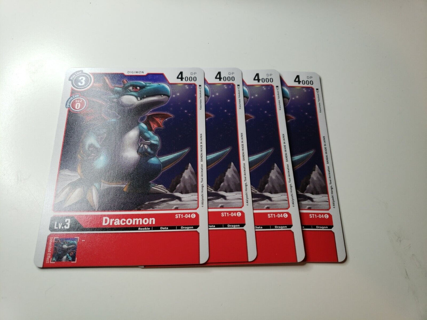 Dracomon ST1-04 C Common Digimon CCG Card Starter Deck Gaia Red 2021
