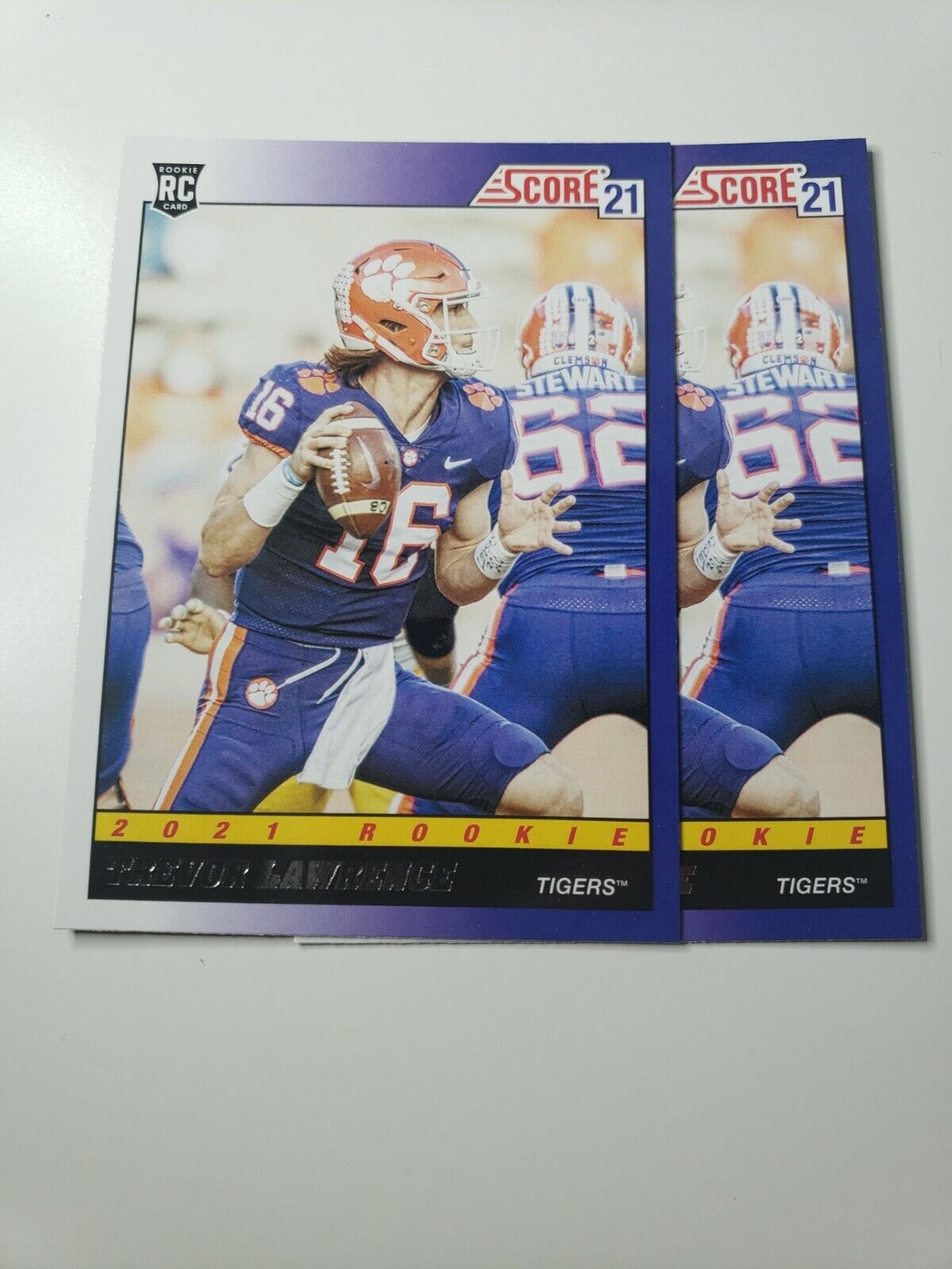 2021 Panini Score Football Trevor Lawrence 91 Throwback SSP RC TB1 Jax Jaguars