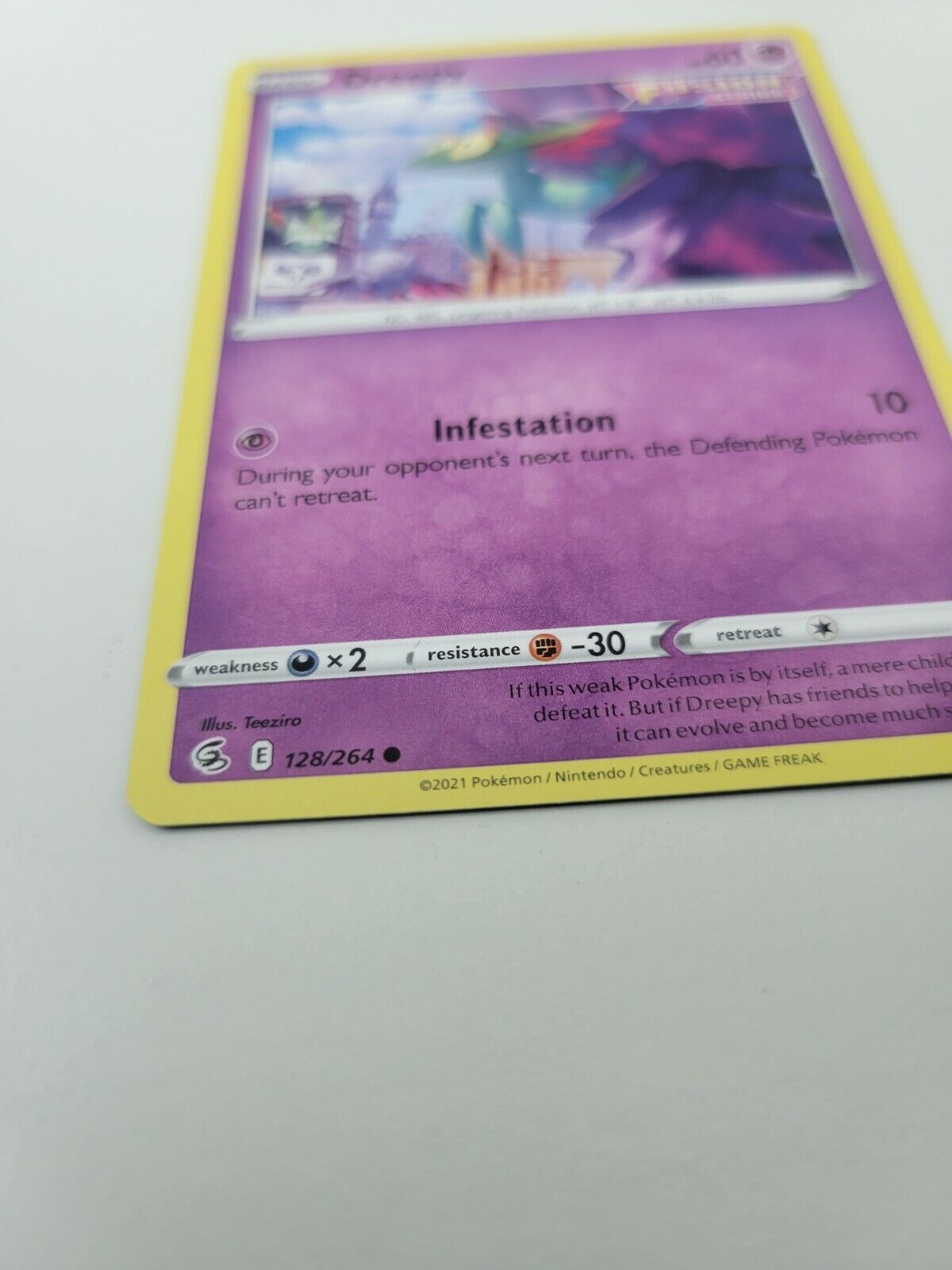 Pokémon TCG Dreepy Fusion Strike 128/264 Regular Common Card NM 2021