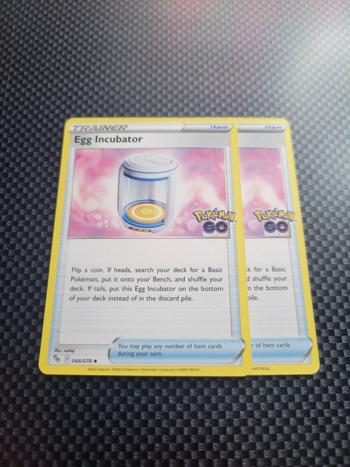 Pokémon TCG Egg Incubator Pokemon GO 066/078 Regular Uncommon Trainer Card NM