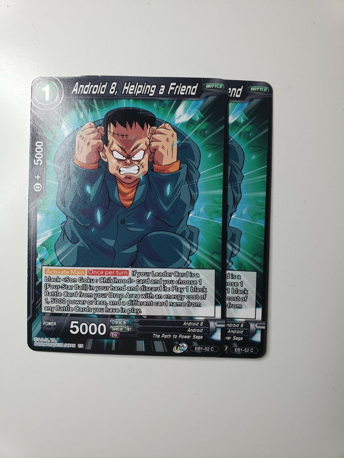 Dragon ball super card game eb1-52 Android 8, helping a friend Battle Evolution