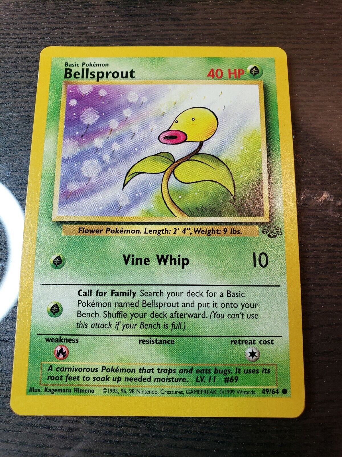 Pokemon TCG Bellsprout 49/64 Jungle Set WOTC Common NM