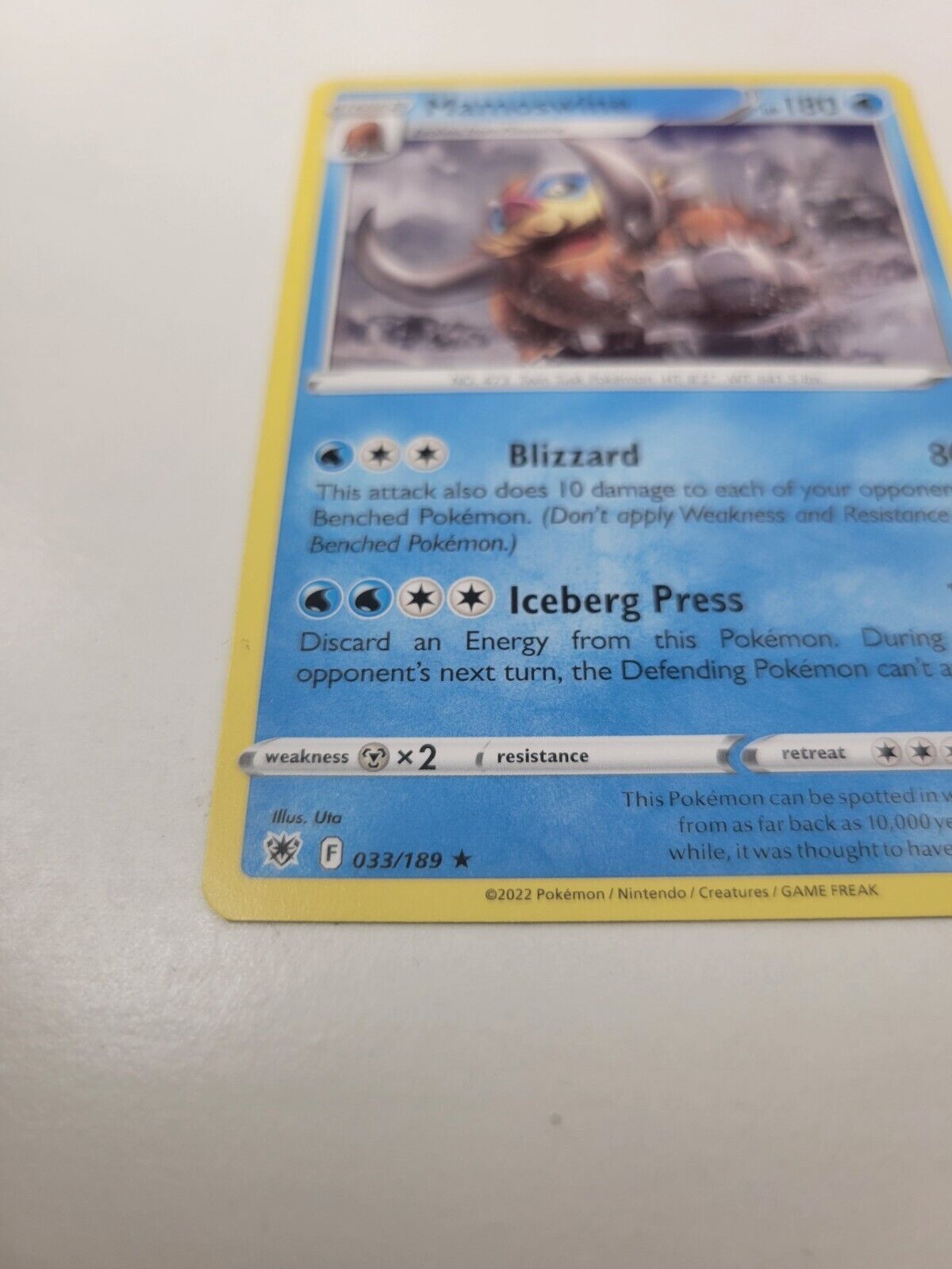 Pokémon TCG Astral Radiance Mamoswine 033/189 Regular Rare Card NM 2022