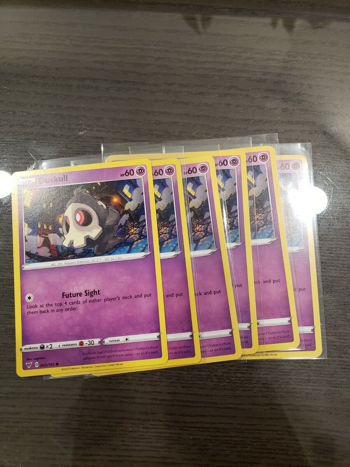Pokémon TCG Duskull Vivid Voltage 069/185 Regular Common Card NM 2020