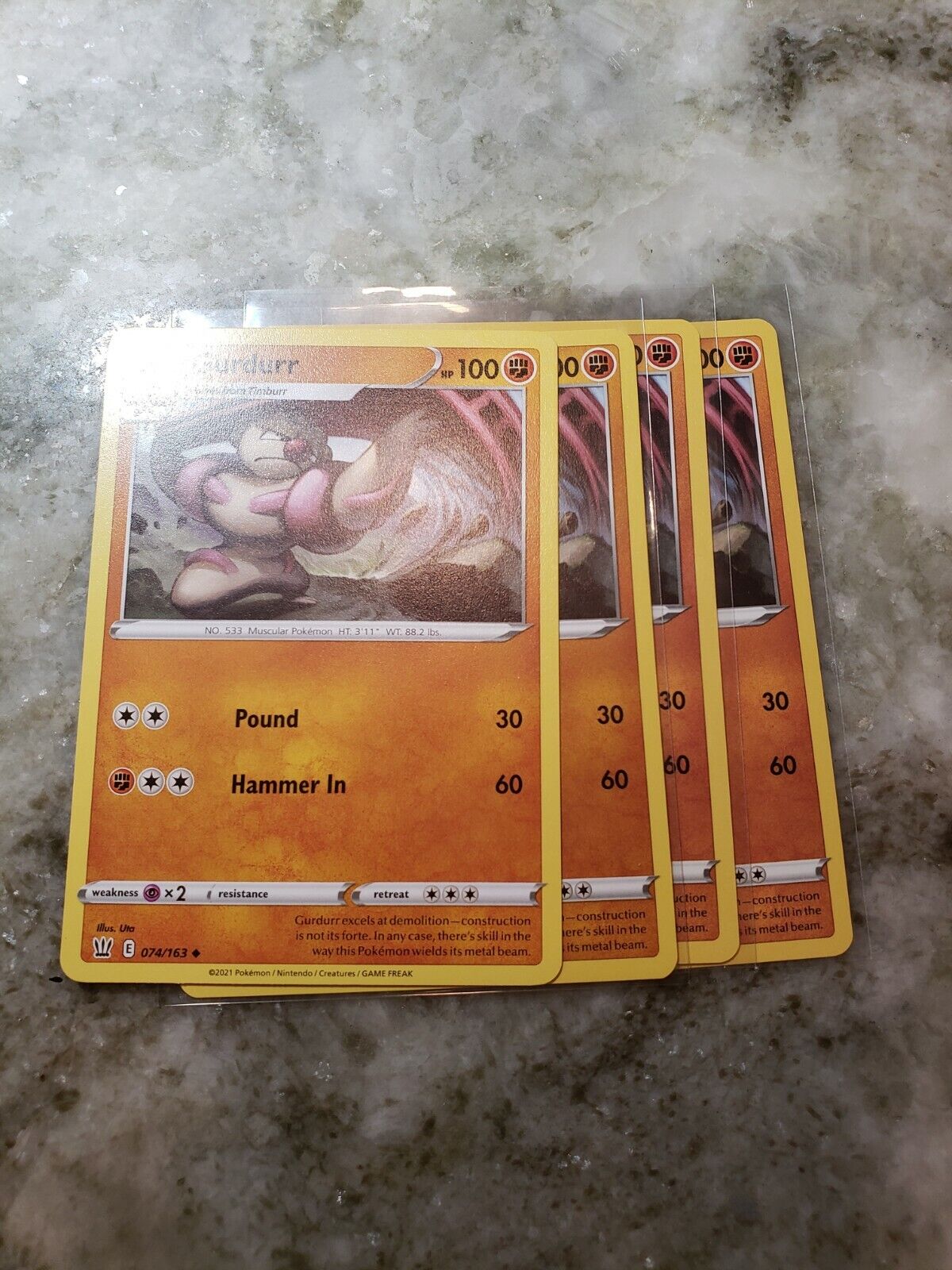 Pokémon Sword & Shield Battle Styles Gurdurr 74/163 Pack Fresh