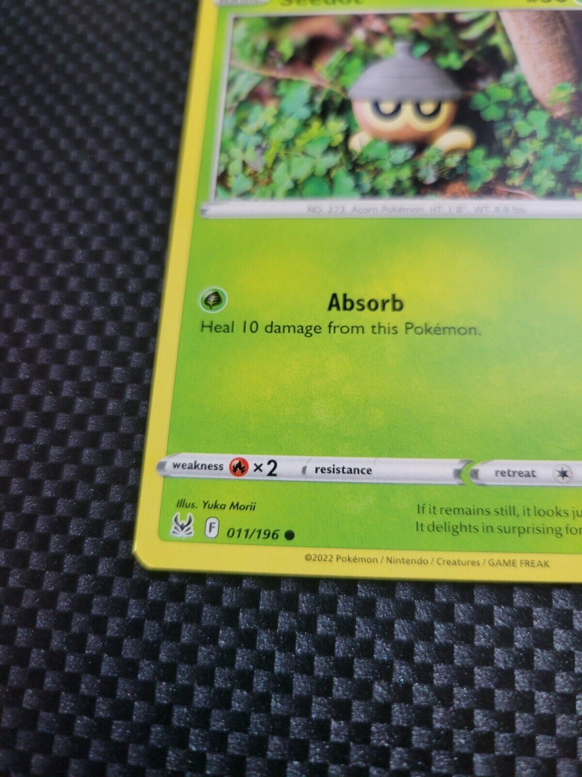 Pokémon TCG Seedot Lost Origin 011/196 Regular Common Card NM 2022