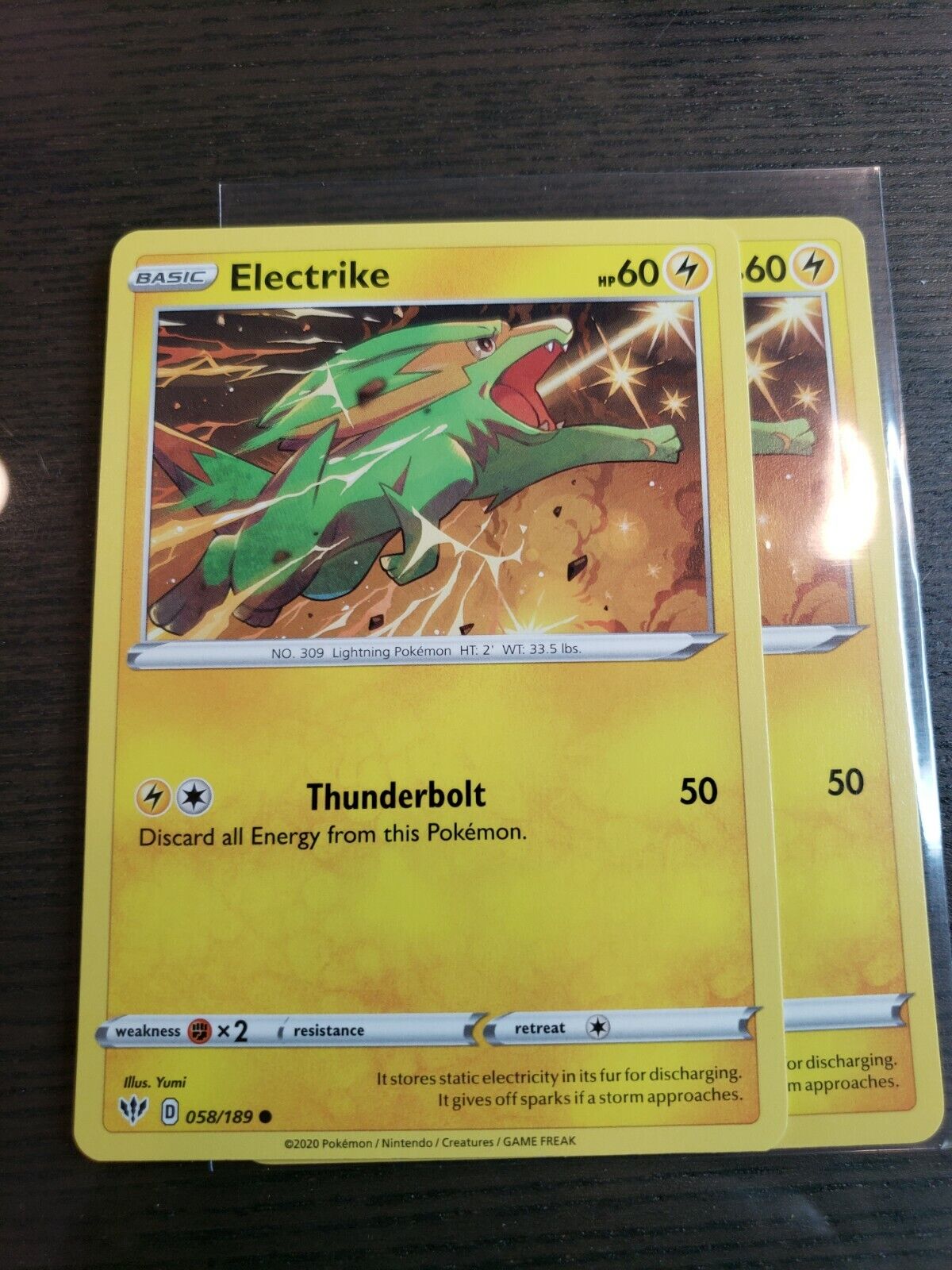 Electrike 58/189 S&S: Darkness Ablaze Common card NM Pokemon TCG 2020
