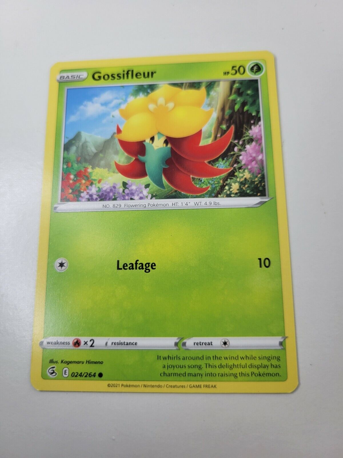 Pokémon TCG Gossifleur Fusion Strike 024/264 Regular Common Card NM 2021