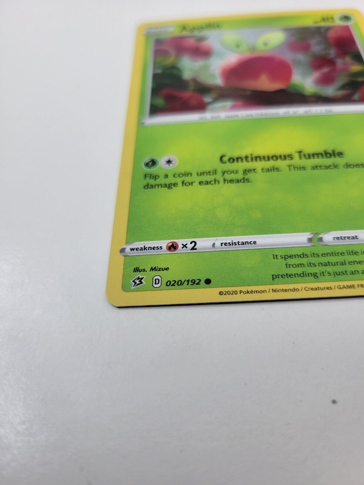 Pokémon TCG Applin Rebel Clash 020/192 Holo Common Card NM 2020