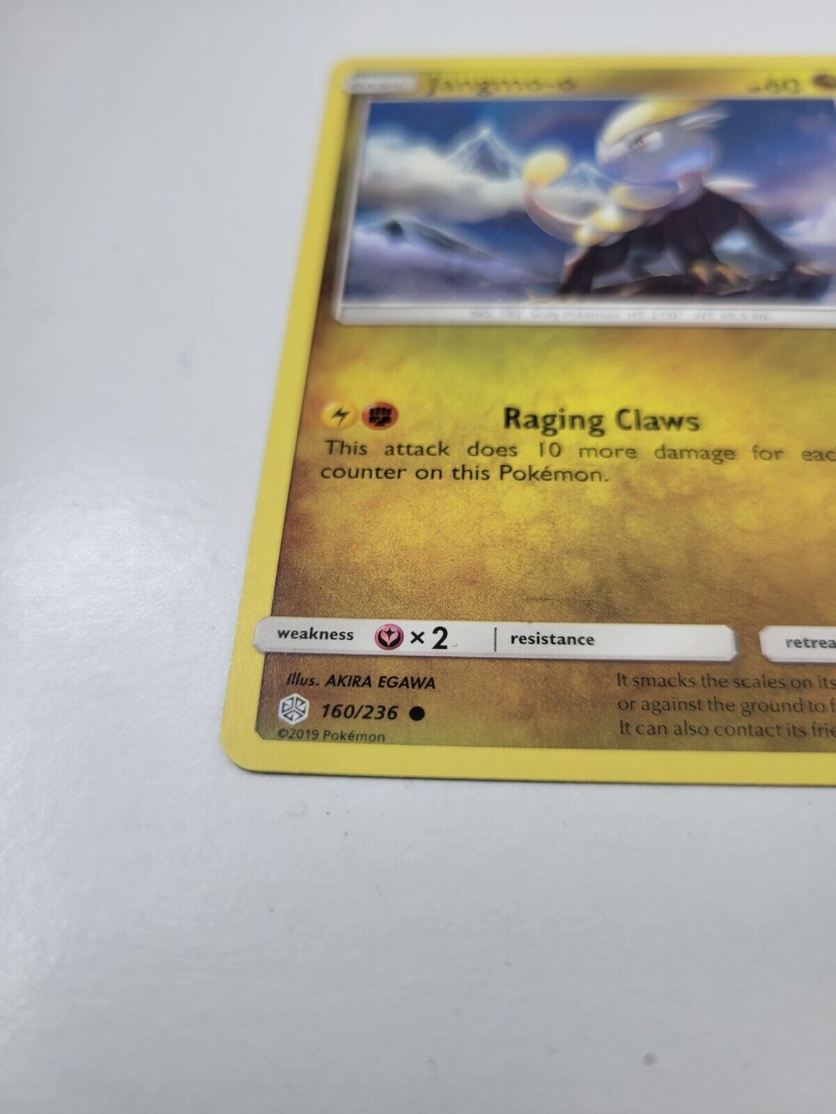 Pokémon TCG Jangmo-o Sun & Moon Cosmic Eclipse 160/236 Regular Common Card NM