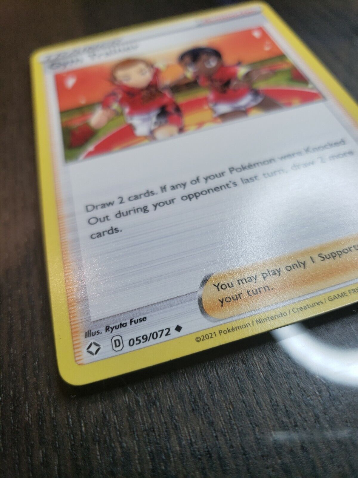 Pokémon TCG Shining Fates Trainer Supporter Gym Trainer 59/72 Regular Uncommon