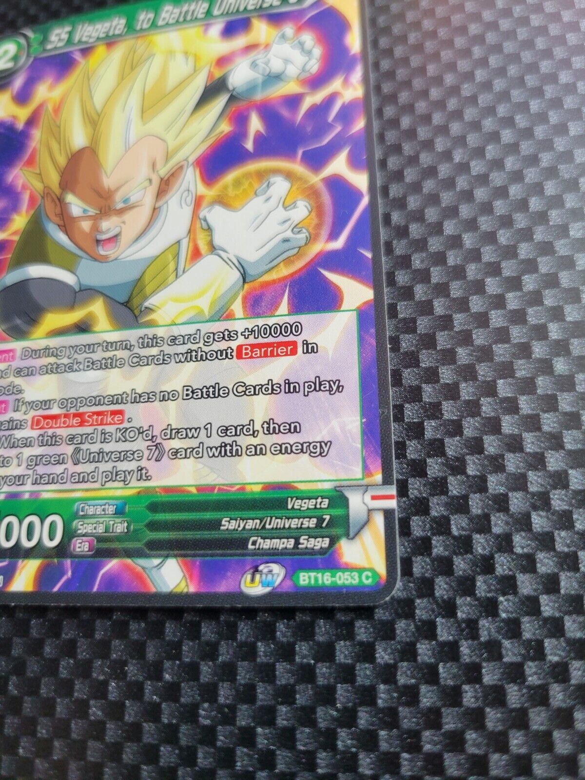 Dragon Ball Super CCG Vegeta, to Battle Universe 6 BT16-053 Regular Card NM