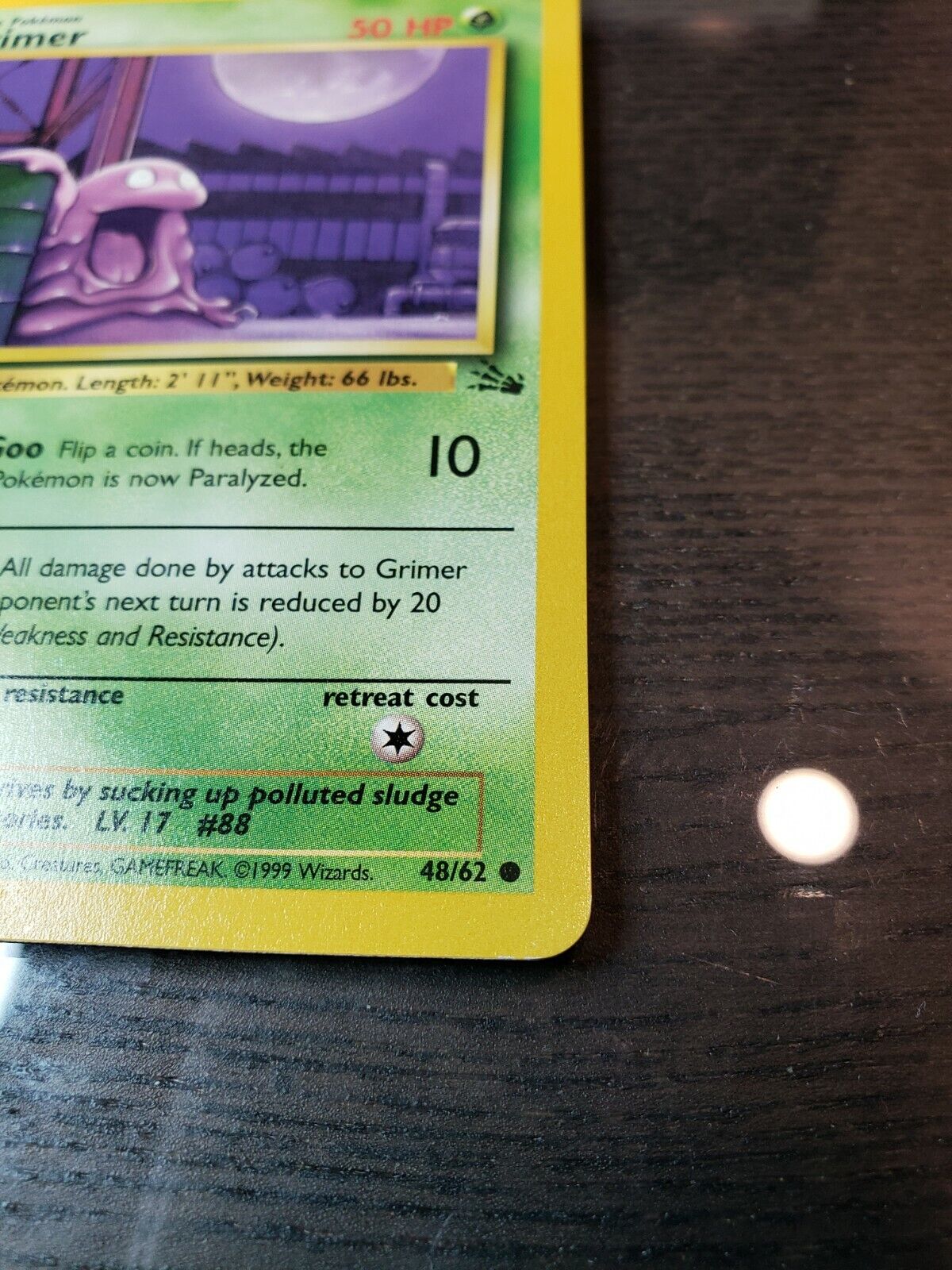 Pokemon TCG Fossil Set Grimer Common Card 48/62 1999 wotc