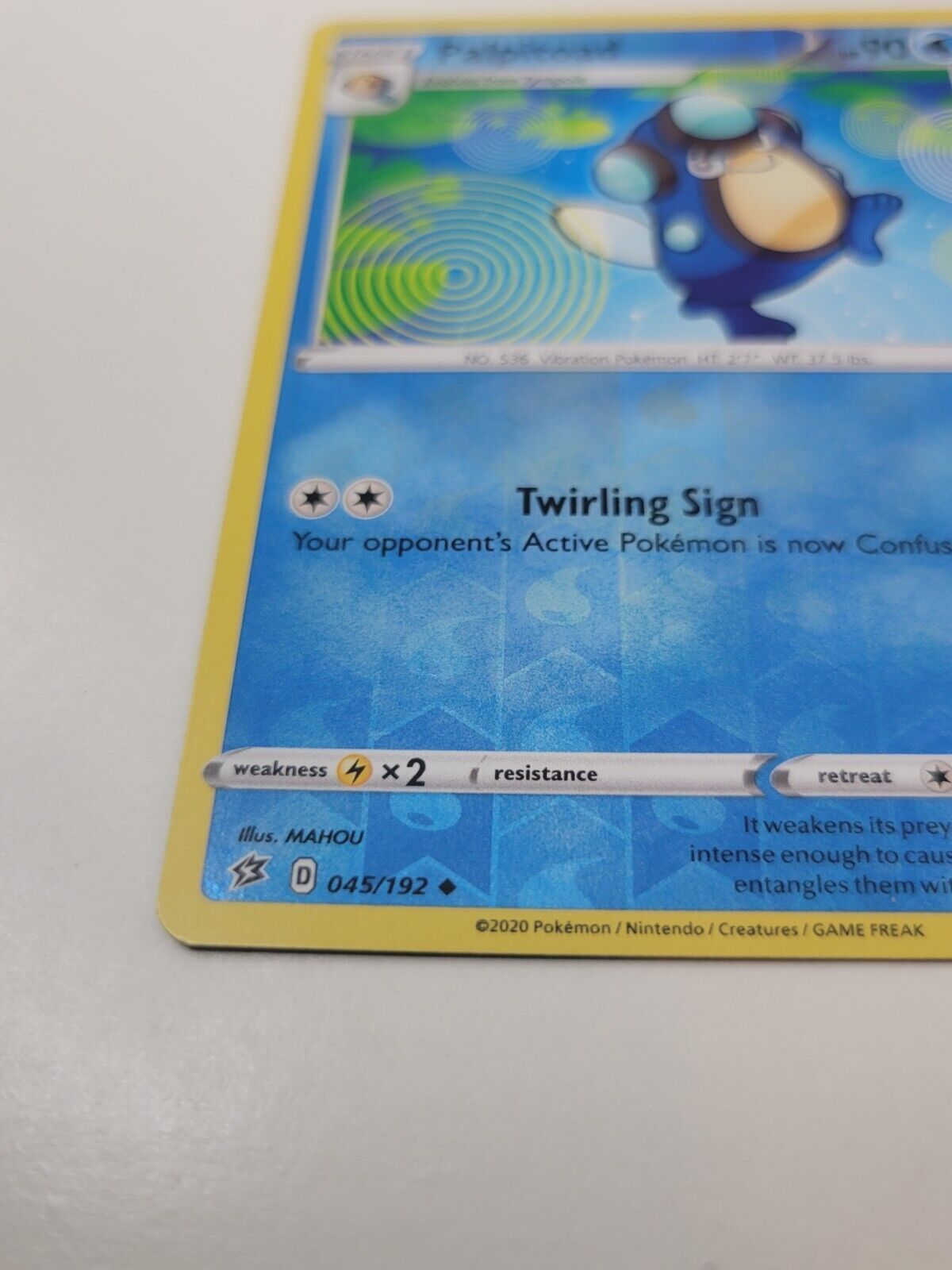 Pokémon TCG Palpitoad Rebel Clash 045/192 Reverse Holo Uncommon Card NM 2020