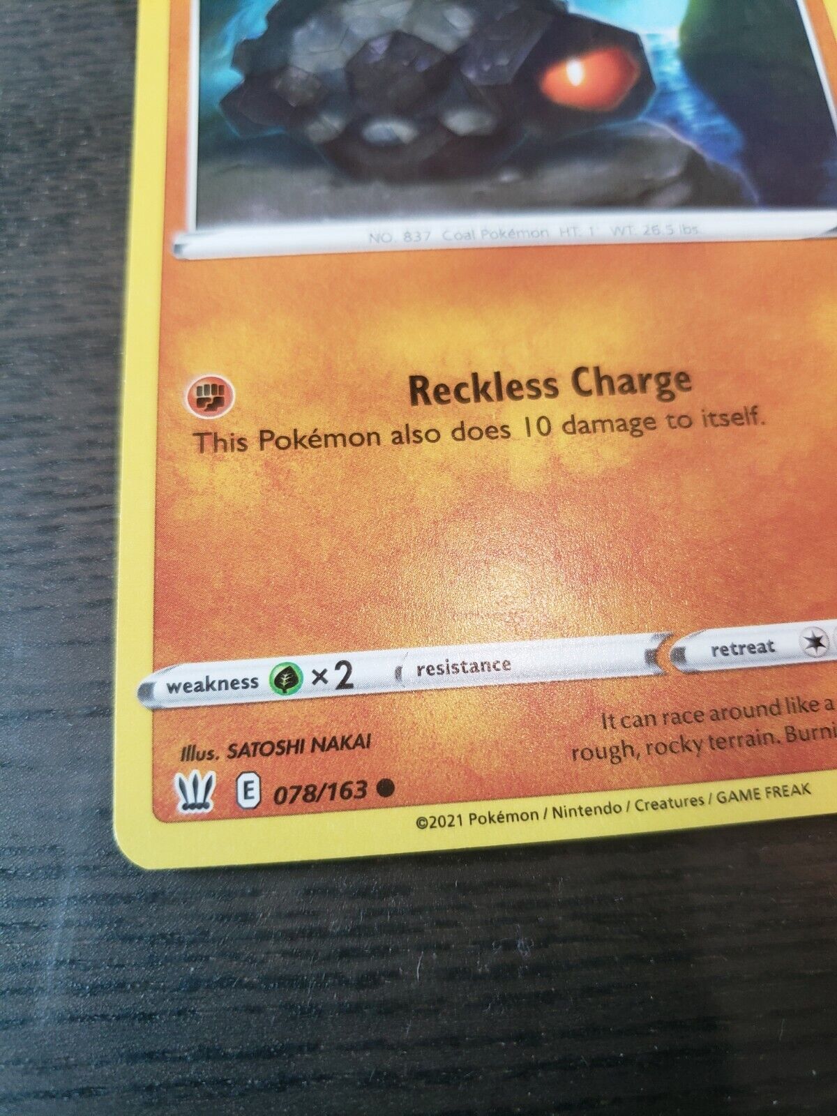 Pokemon TCG - Battle Styles - Rolycoly 078/163 - Common - NM