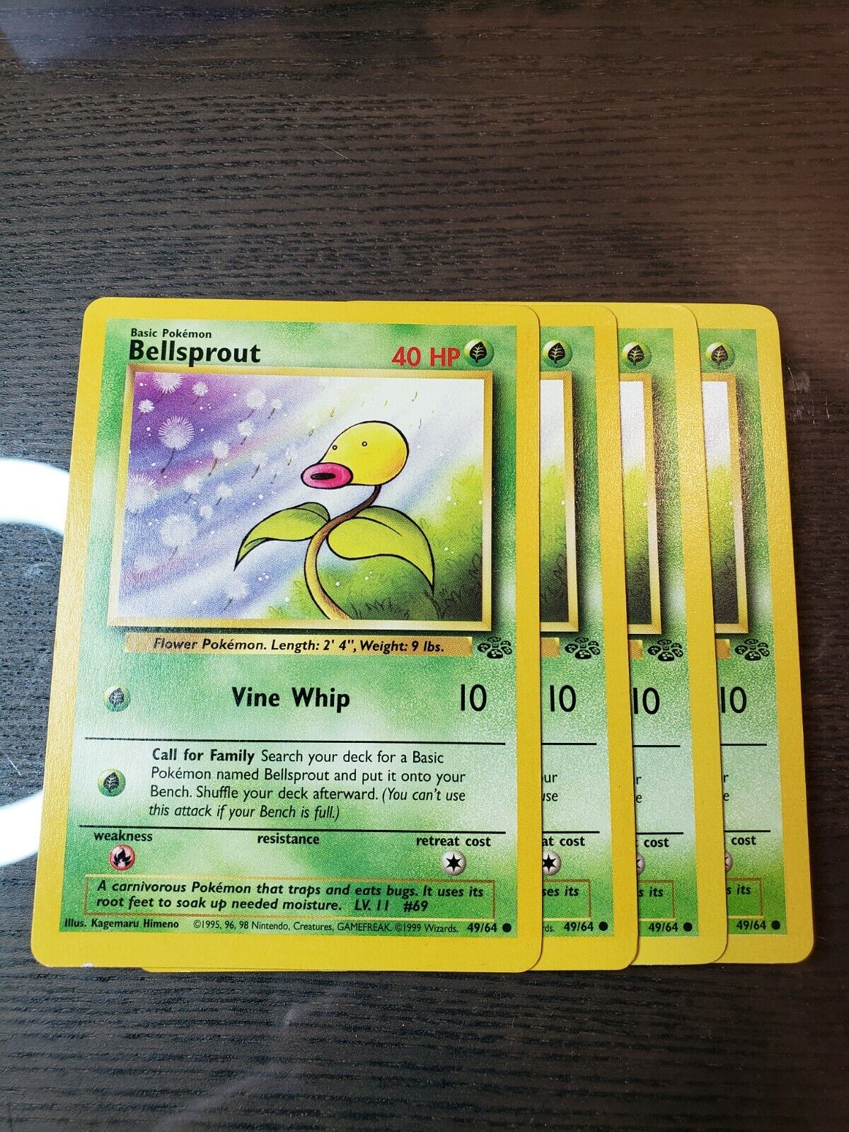 Pokemon TCG Bellsprout 49/64 Jungle Set WOTC Common NM