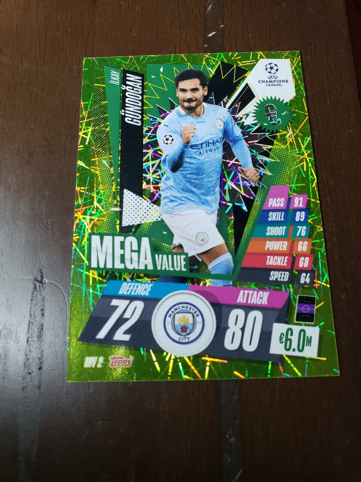 MATCH ATTAX 2021 Ilkay GUNDOGAN Manchester City MV2 Topps Champions League