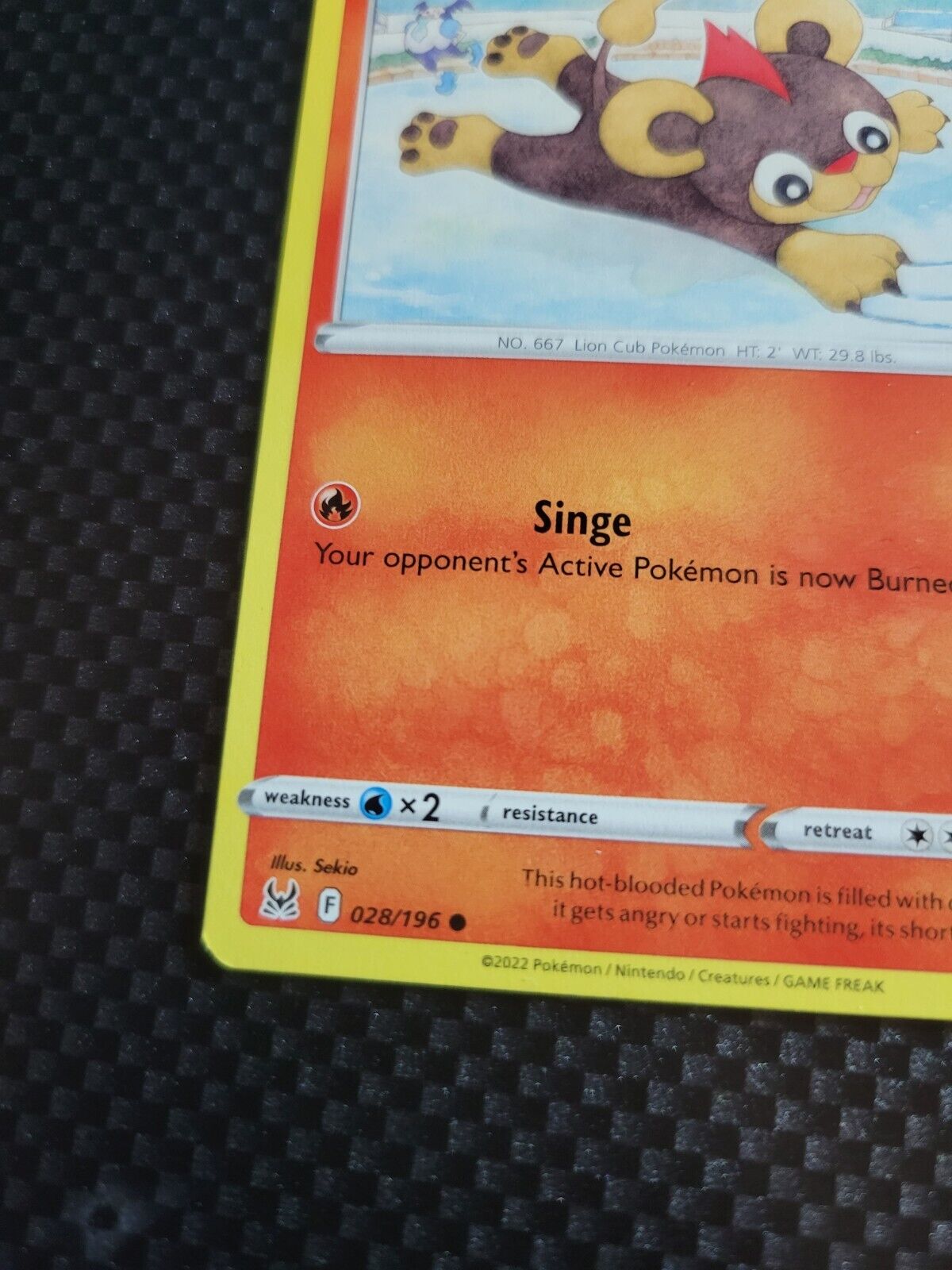 Pokémon TCG Litleo Lost Origin 028/196 Regular Common Card NM 2022