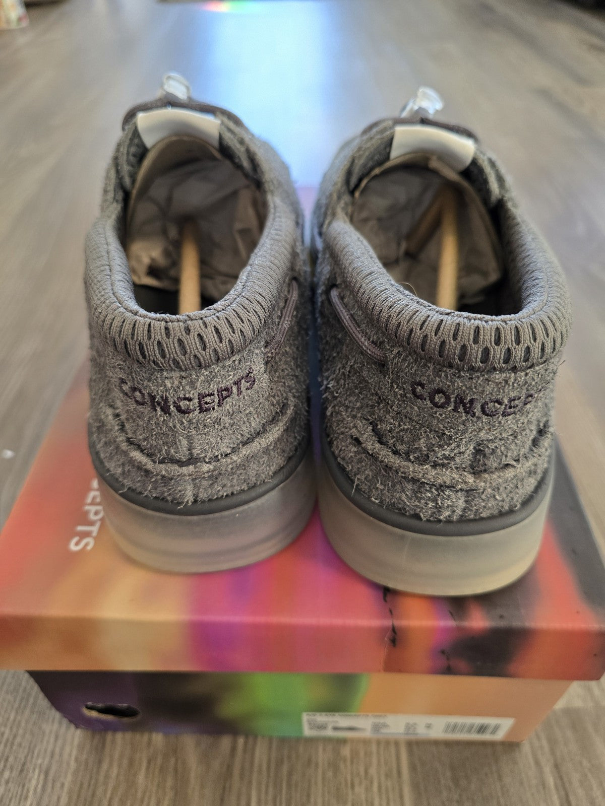 Sperry x Concepts Mens Size 9.5 Authentic Original 3-Eye Cup Top Siders Grey New