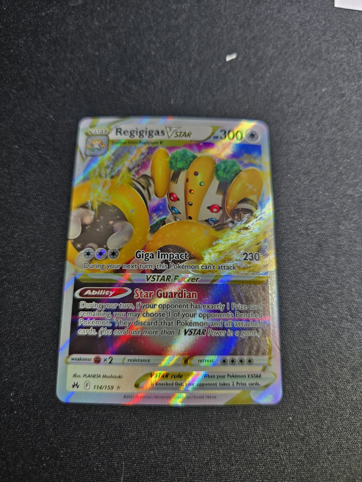 Regigigas VSTAR 114/159 Pokemon TCG Crown Zenith Holo Rare Card NM 2023