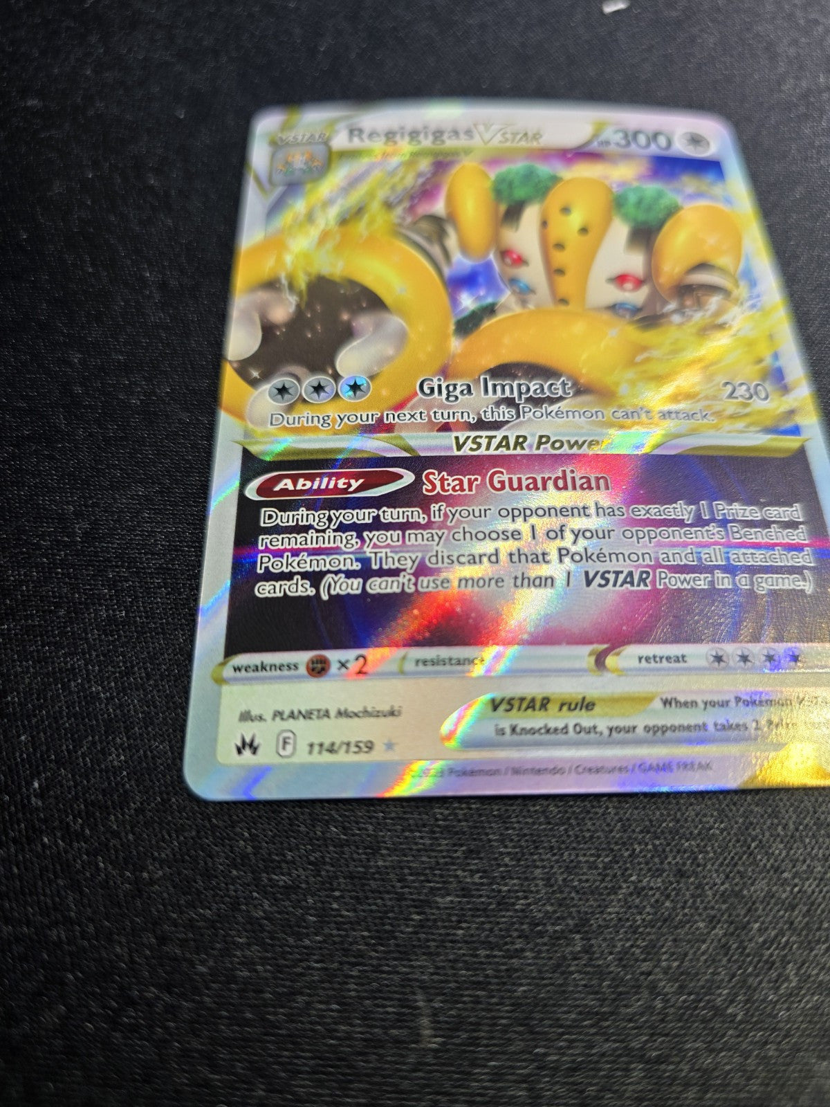 Regigigas VSTAR 114/159 Pokemon TCG Crown Zenith Holo Rare Card NM 2023