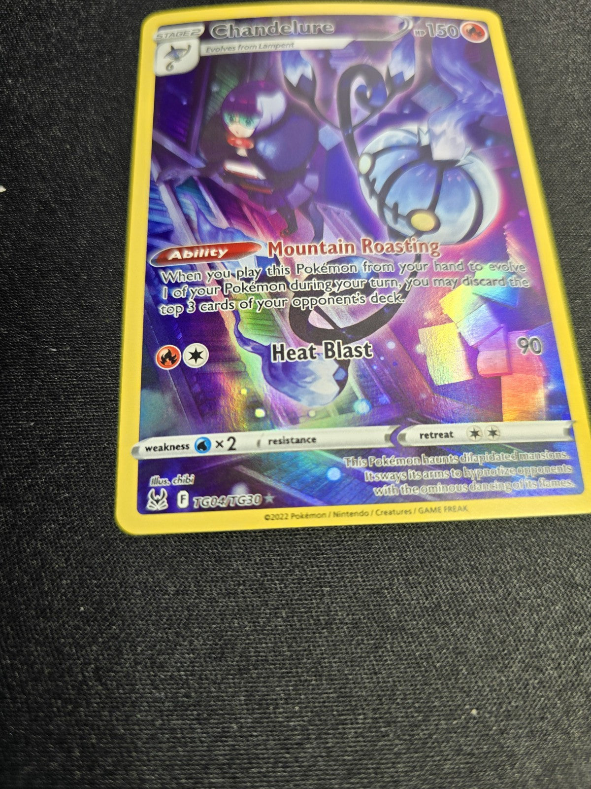 Pokémon TCG Chandelure TG04/TG30 Lost Origin Trainer Gallery Full Art NM 2022