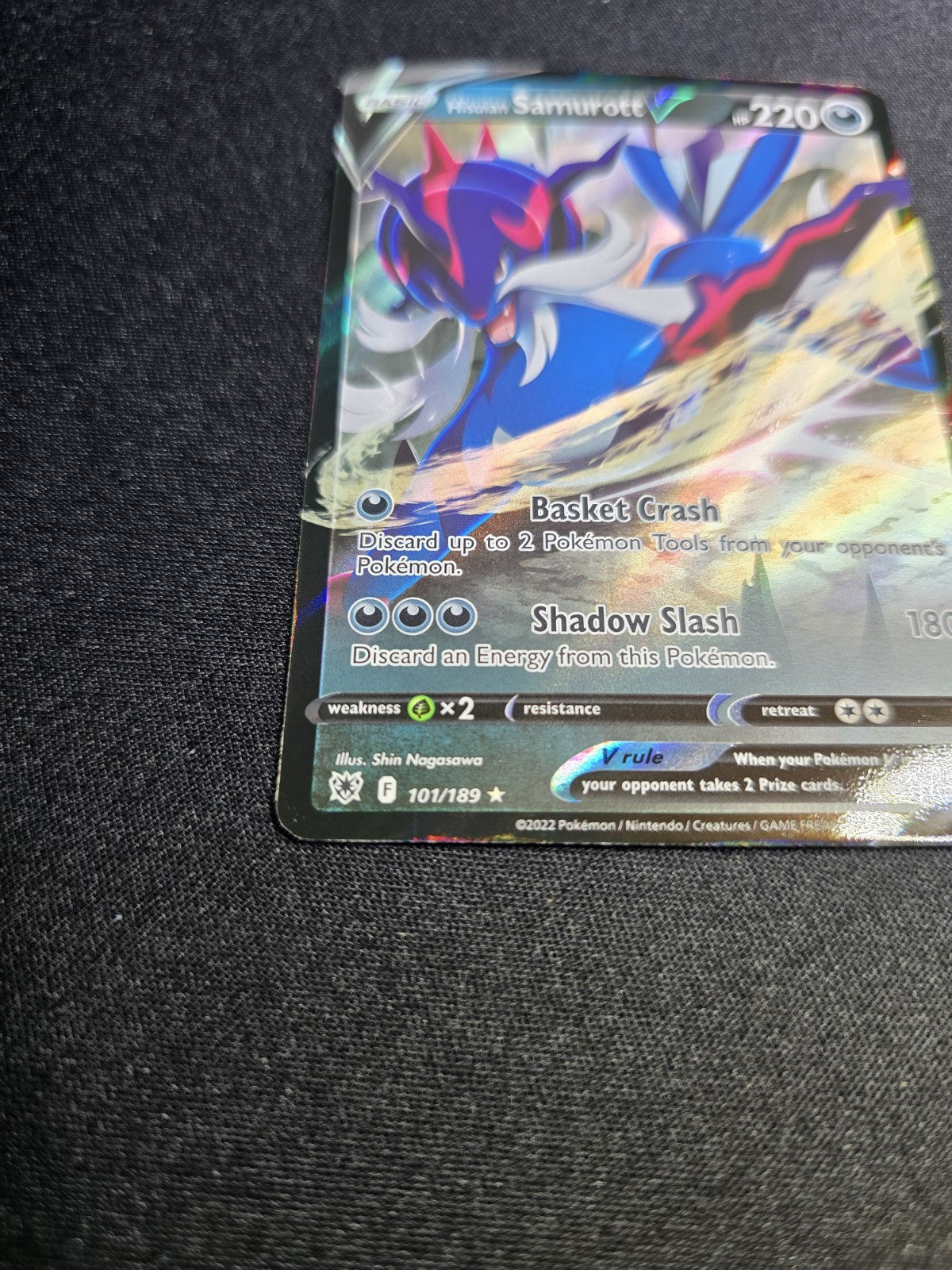 Pokemon TCG Astral Radiance Hisuian Samurott V 101/189 Ultra Rare Card NM 2022