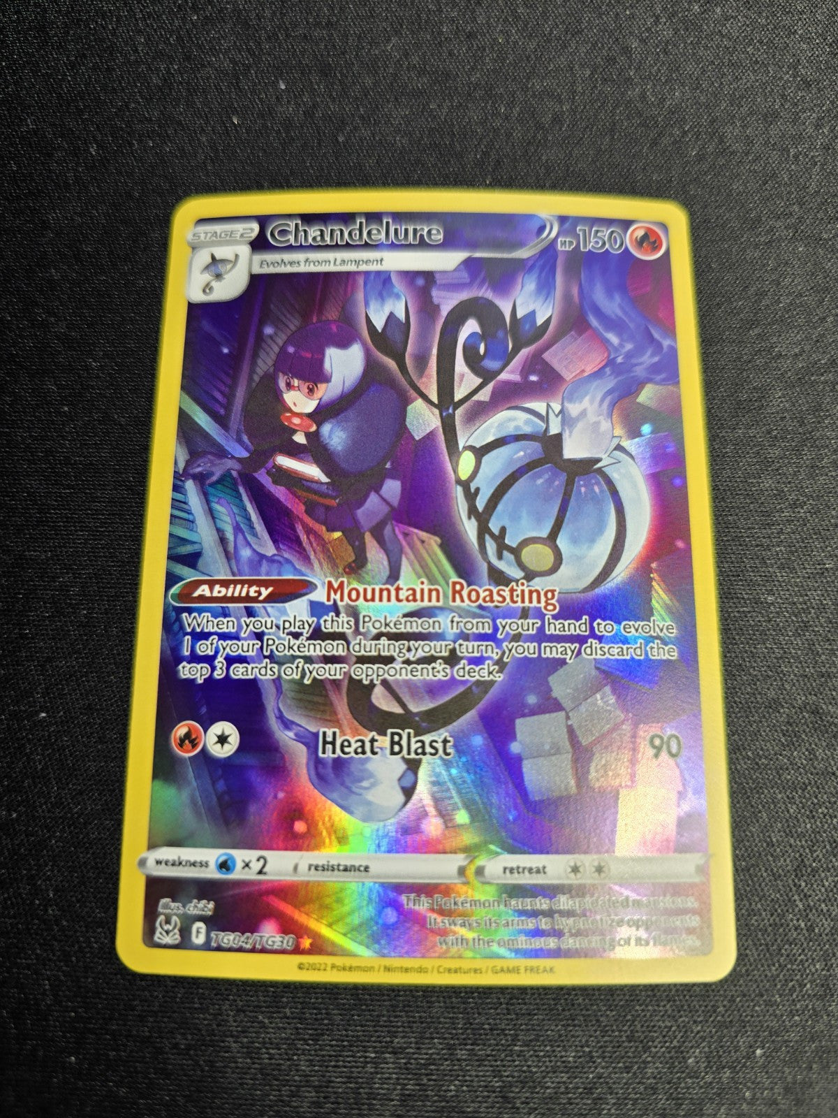 Pokémon TCG Chandelure TG04/TG30 Lost Origin Trainer Gallery Full Art NM 2022