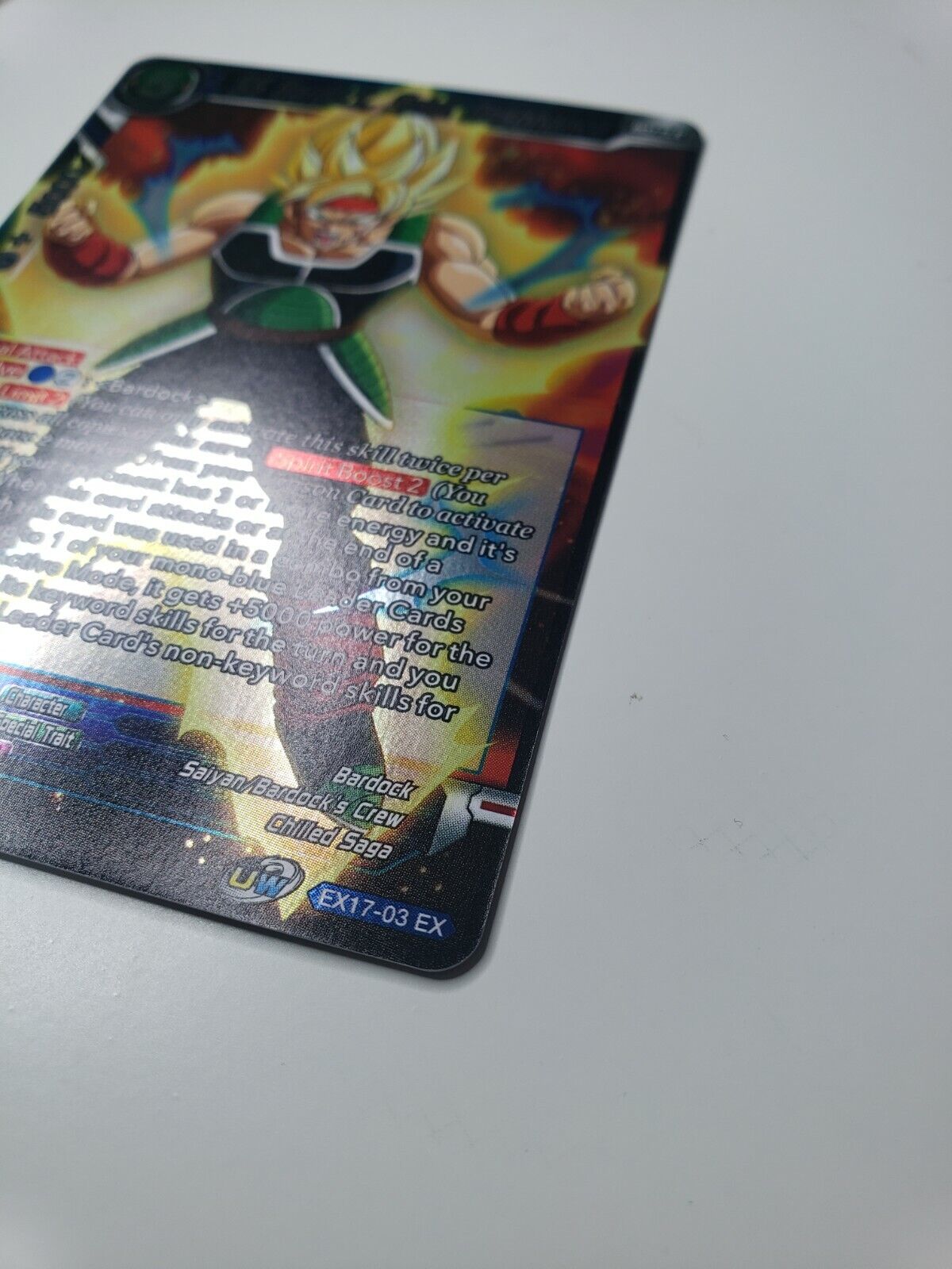 Dragon Ball Super card game SS Bardock, Spirit Resonance ex17-03 NM/M Holo Rare
