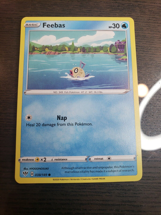 Pokémon TCG Darkness Ablaze Feebas 38/189 Regular Common Card NM 2022