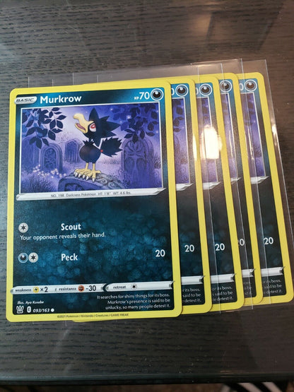 Pokemon - Murkrow - Battle Styles - 093/163 - common card- NM - 2021