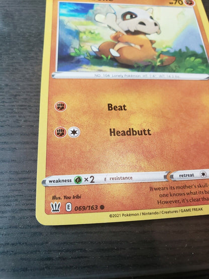 Pokémon TCG Battle Styles Cubone 69/163 Regular Common Card NM 2021