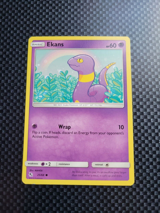 Pokémon TCG Ekans Hidden Fates 25/68 Regular Common Card NM 2019